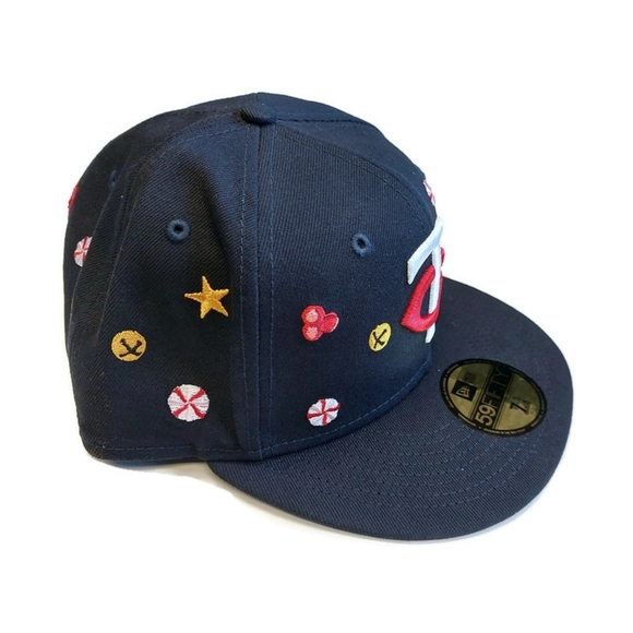 59Fifty New Era Size 7 5/8 Minnesota Twins Fitted Holly Pack Hat Cap - Picture 3 of 7